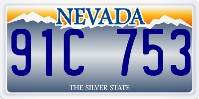 NV license plate 91C753