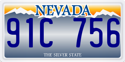 NV license plate 91C756