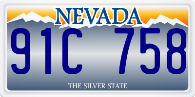 NV license plate 91C758