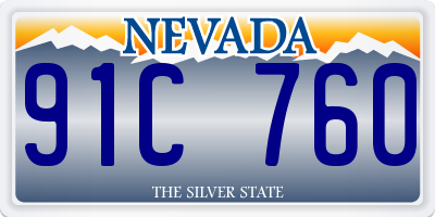 NV license plate 91C760