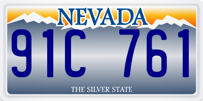 NV license plate 91C761