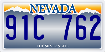 NV license plate 91C762