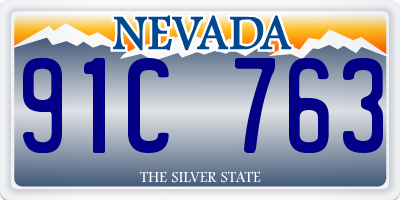 NV license plate 91C763