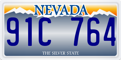 NV license plate 91C764