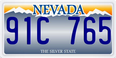 NV license plate 91C765