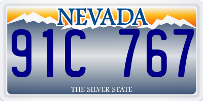 NV license plate 91C767