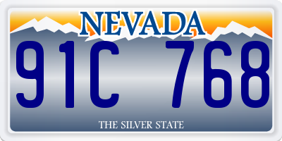 NV license plate 91C768