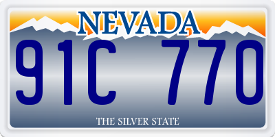 NV license plate 91C770