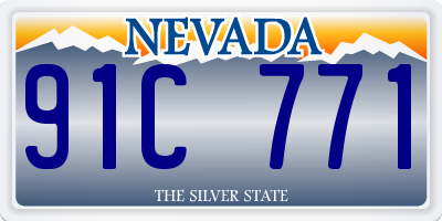 NV license plate 91C771
