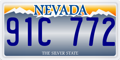 NV license plate 91C772