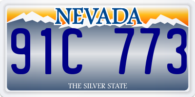 NV license plate 91C773