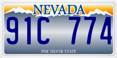 NV license plate 91C774