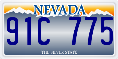 NV license plate 91C775