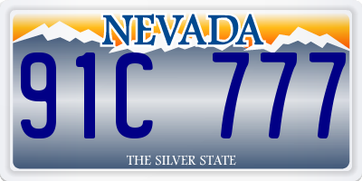 NV license plate 91C777