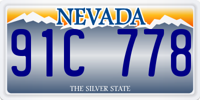 NV license plate 91C778