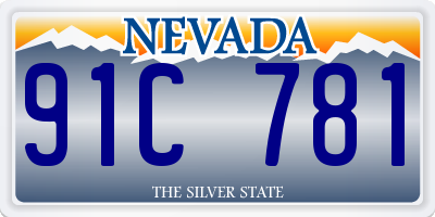 NV license plate 91C781