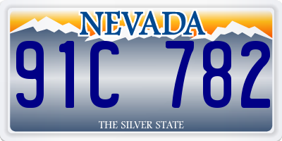 NV license plate 91C782