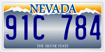 NV license plate 91C784