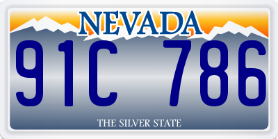 NV license plate 91C786