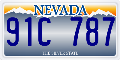 NV license plate 91C787