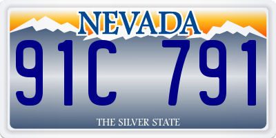 NV license plate 91C791