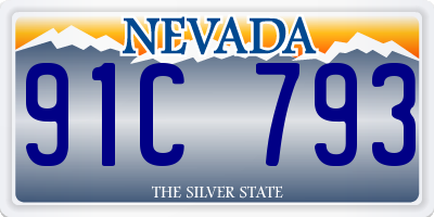 NV license plate 91C793
