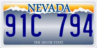 NV license plate 91C794