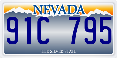 NV license plate 91C795