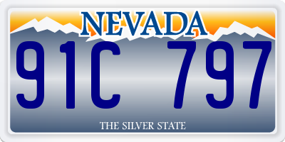 NV license plate 91C797