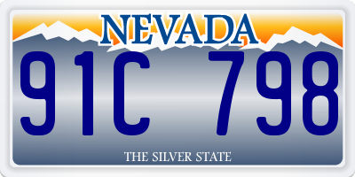 NV license plate 91C798