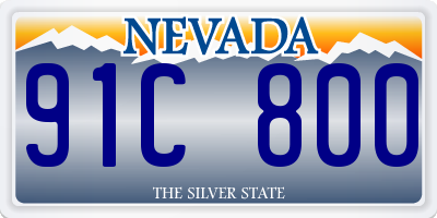 NV license plate 91C800