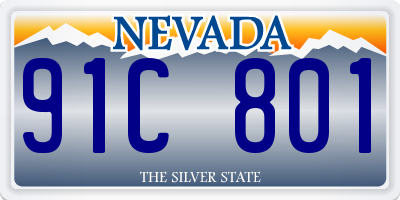 NV license plate 91C801