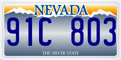 NV license plate 91C803