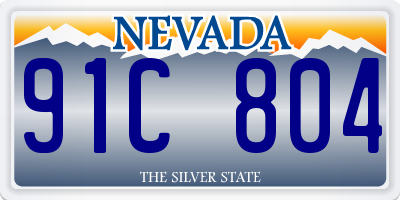 NV license plate 91C804