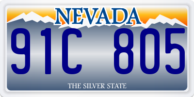 NV license plate 91C805