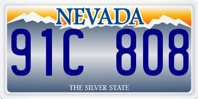 NV license plate 91C808