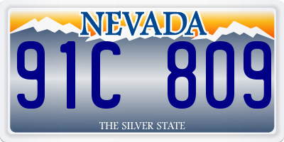 NV license plate 91C809