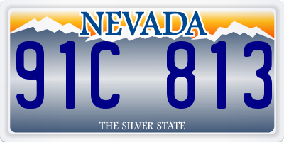 NV license plate 91C813