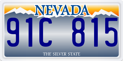 NV license plate 91C815