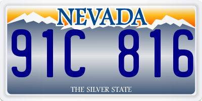 NV license plate 91C816