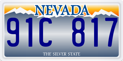 NV license plate 91C817