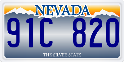 NV license plate 91C820