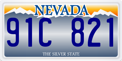NV license plate 91C821