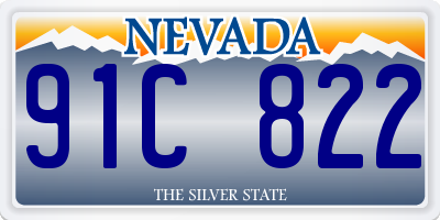 NV license plate 91C822
