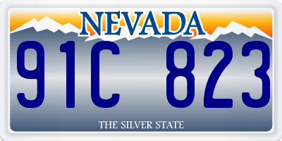 NV license plate 91C823