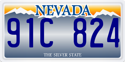 NV license plate 91C824