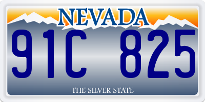 NV license plate 91C825