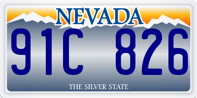 NV license plate 91C826