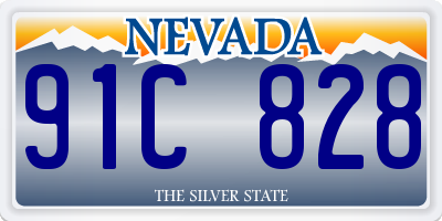 NV license plate 91C828