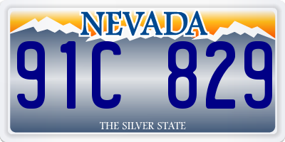 NV license plate 91C829